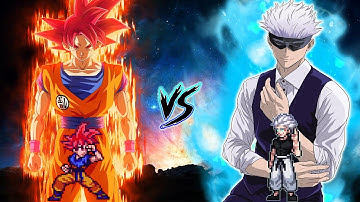 😨GOKU SSG V7 VS GOJO SATAOURU V6 IN JUMP FORCE MUGEN