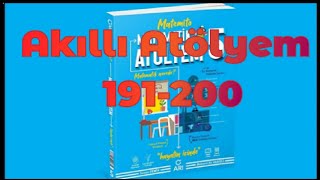 Akıllı Matematik Atölyem 5.sinif sayfa 191 den 200 e kadar cevaplar