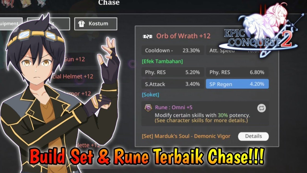 Build Set & Rune Terbaik Untuk Chase - Epic Conquest 2 Gameplay
