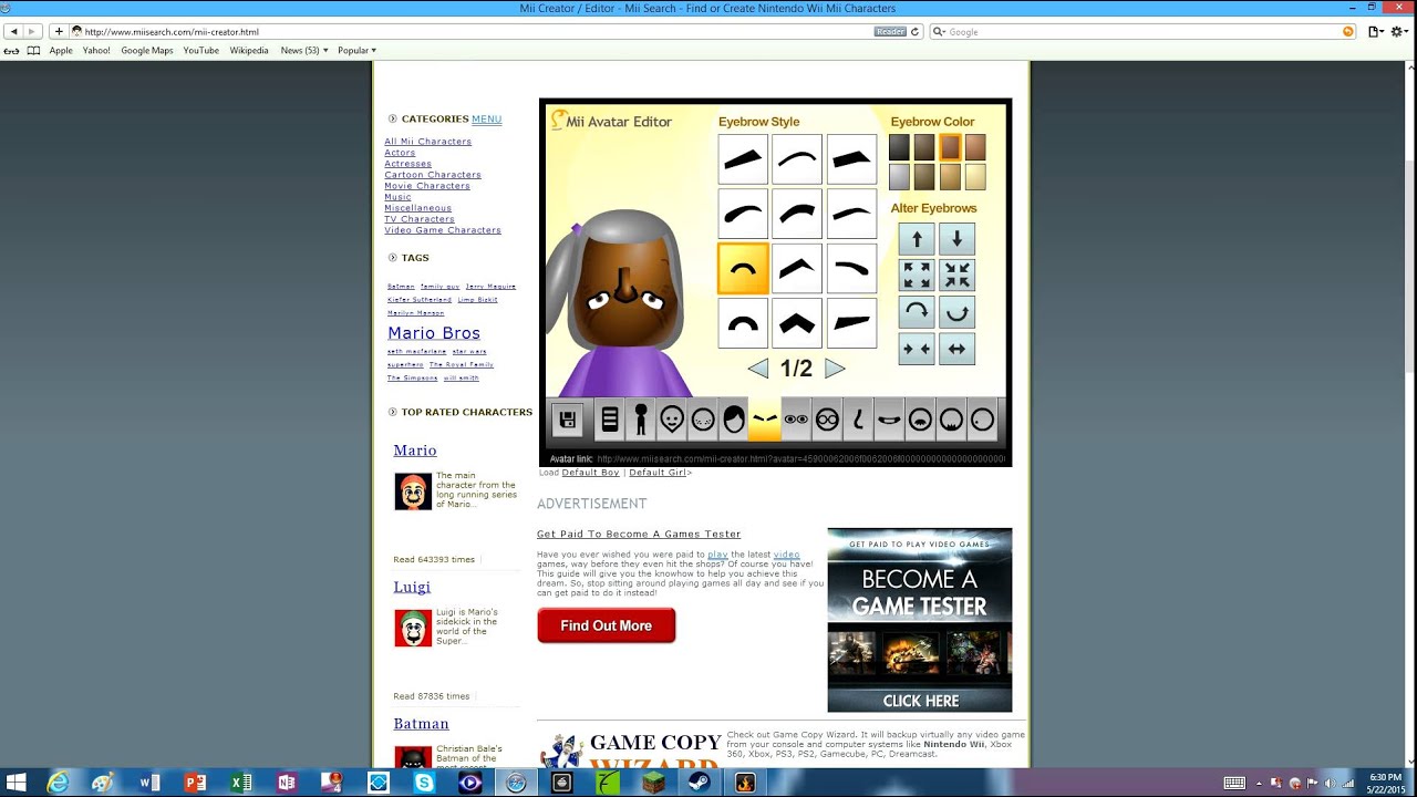 fun with the mii maker - YouTube