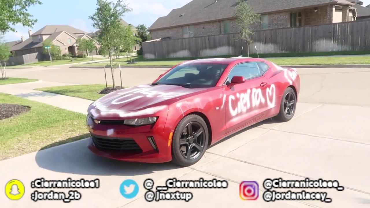 SPRAY PAINTING BOYFRIENDS CAR PRANK!!! YouTube