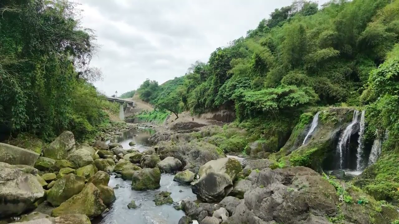 Calumpang river, Catandala bridge and mini falls.