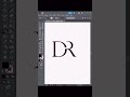 D R Monogram Logo Design Idea | How to create Monogram Letter Logo #monogramdesign #logo #shorts