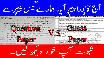 Intermediate statistics part 2, statistics Paper 2021, Guess Paper 2021