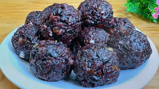 Black Rice and Red Bean Balls—Powerful Breakfast! 黑米红豆丸子，增强体力的早餐！Promotes Better Sleep #BetterSleep