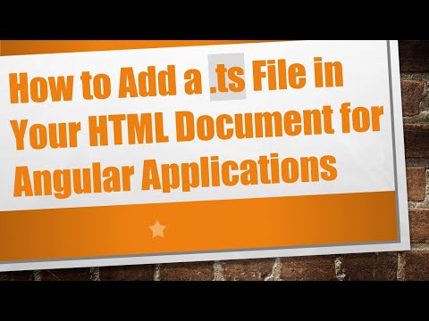 How to Add a .ts File in Your HTML Document for Angular Applications