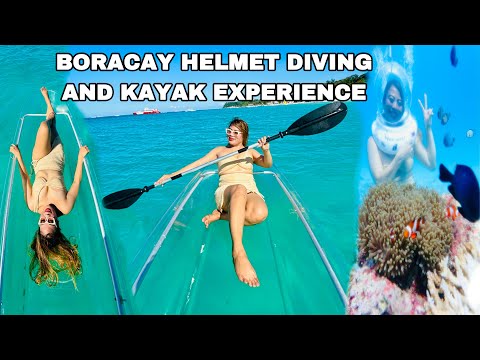 Filipina First Time Experience The Kayak Pictorial And Helmet Diving In Boracay
