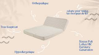 Matelas BZ 140x190 Latex Naturel de densité 80 Kg/m3 et Mousse