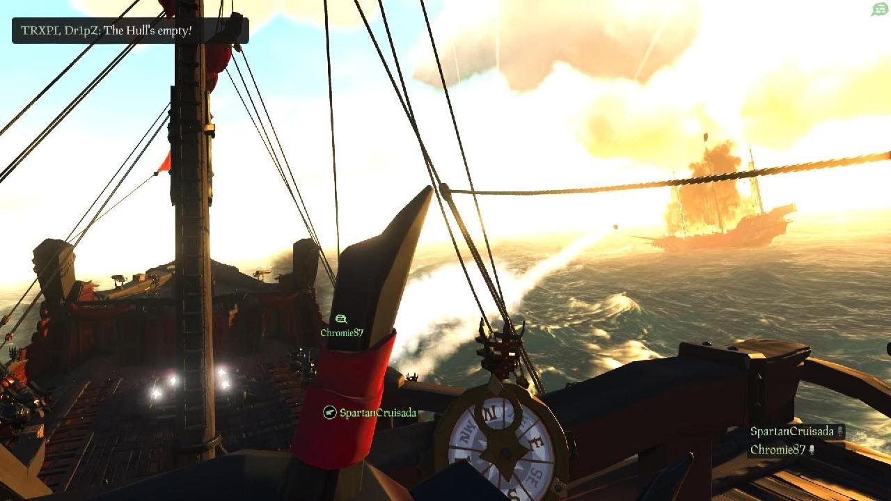Sea Of Thieves sinking a galleon burning blade stylez - YouTube
