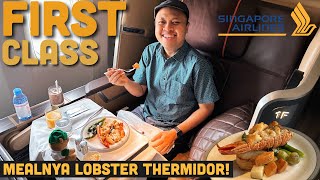 EDAN!! FIRST CLASS B777-300ER Singapore Airlines SQ950 Makan Lobster di Pesawat! + The Private Room