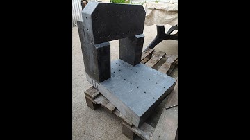 DIY Precision Black Granite CNC Machine from scrap. Part1 - Cutting granite surface plate and base.