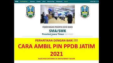 CARA MENGAMBIL PIN PPDB 2022 (SMKN/SMAN) ONLINE