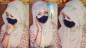 Hijab Style Whithout Inner Cap || Hijab Tutorial Chiffon Georgette Scrap -Hijab 😍 Step by step