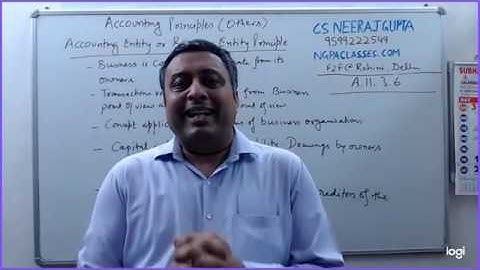 Accounts Class 11.3.6 Business Entity Principle | CS Neeraj Gupta | F2F @ Rohini Delhi