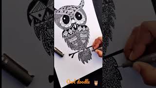 Oo Ullu diy doodle art #owl #ullu #diy #diycrafts #doodle #short
