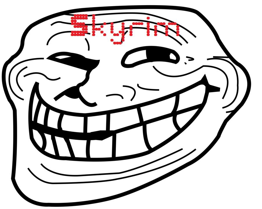 Картинка из символов троллфейс