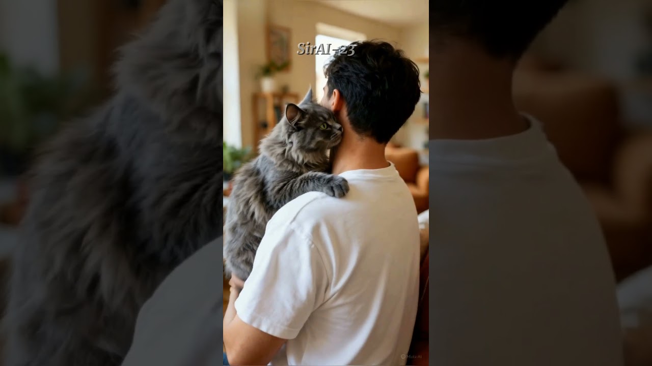 Shoulder cat: the cutest sign of trust❗❗❗