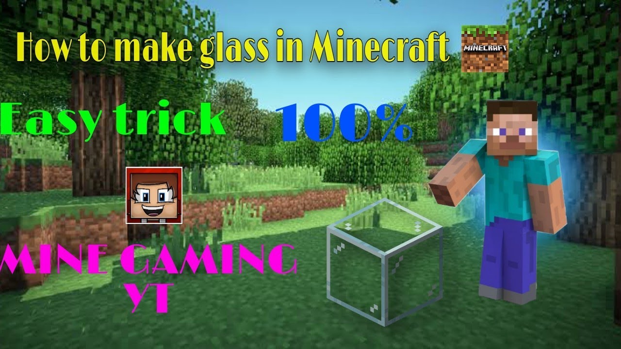 How to make glass in Minecraft Minecraft me glass kaise banay Mcpe