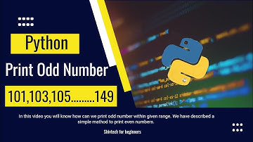 Simple Python Program to print odd numbers within given range /-
