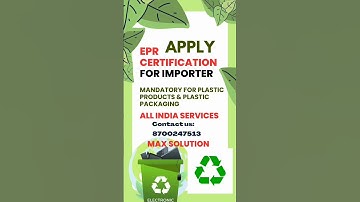 Importer | EPR certificate Import Plastic Packaging | EPR plastic  | EPR license | EPR registration