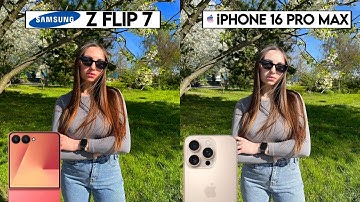 Samsung Galaxy Z Flip 7 Vs iPhone 16 Pro Max Camera Test & Comparison 