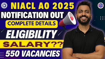 NIACL AO 550 Jobs 📣| Salary, Eligibility, Exam Details – IT & Analyst Jobs