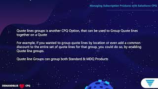 Mission Three: Multi–Dimensional Quoting MDQ & Quote Line Groups