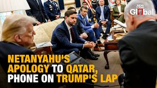Trump Holds Netanyahu’s Phone as Israeli PM Apologises to Qatar in Oval Office