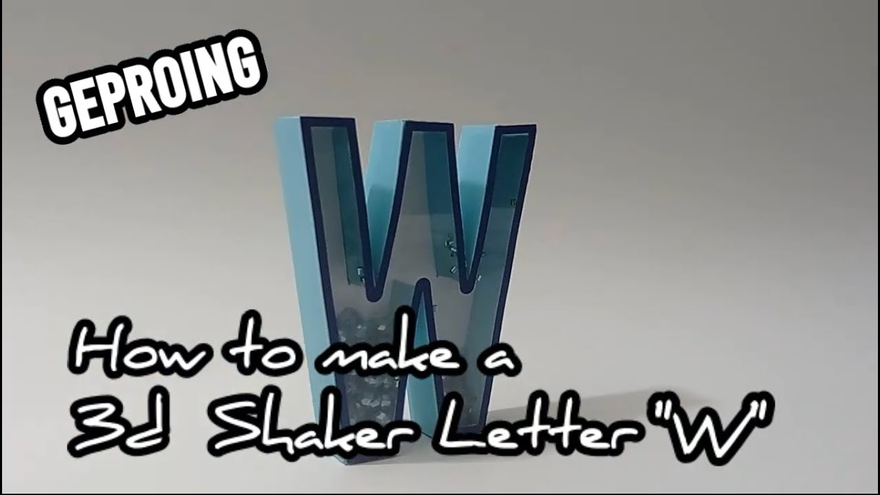 How to make a 3d shaker letter "W". (5,2 in and 8 in) Svg Cut File