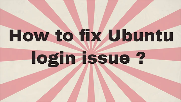 How to fix ubuntu login loop issue