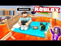 Roblox: THE FLOOR IS LAVA!!! CHALLENGE Stop Touching ground
