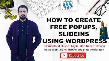 How to Create FREE Popups, Slideins  using WordPress, Elementor & Hustle Plugin