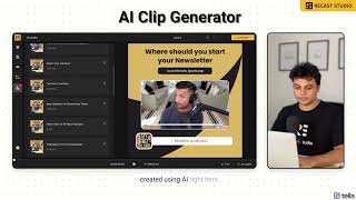 AI clip generator by Recast Studio