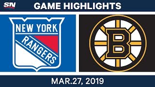 NHL Game Highlights | Rangers vs. Bruins – March 27, 2019