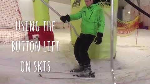 How to use a button lift on skis.