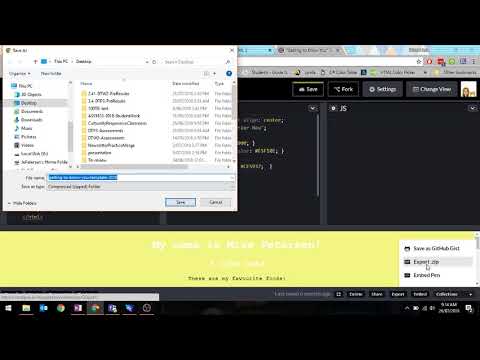 CodePen - Export Webpage as Zip