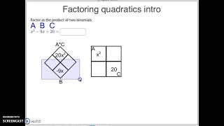 Factor quadratics intro (Diamonds & Rectangles)