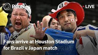 LIVE: Fans arrive at Houston Stadium for Brazil v Japan match