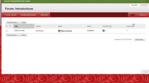 Posting in a Blackboard Discussion Forum