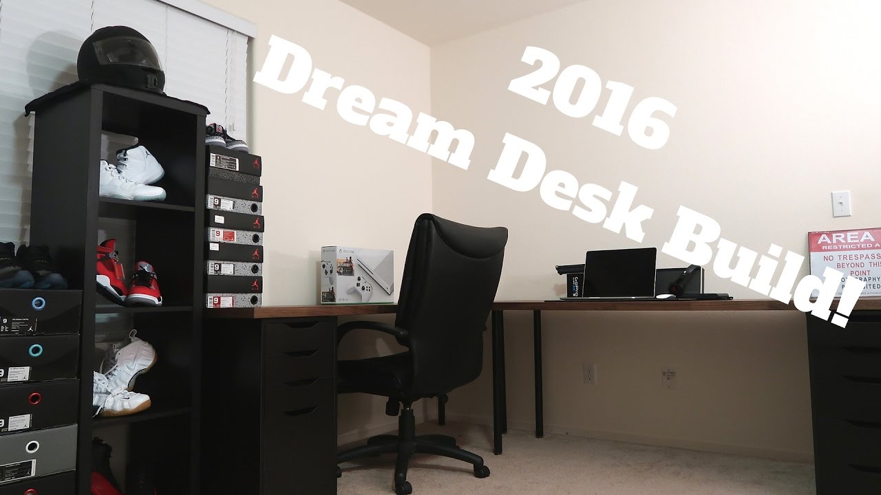 My Ikea Hack Desk Setup 2016 Youtube