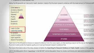 NCCMT tutorial - How to Use Search Pyramids