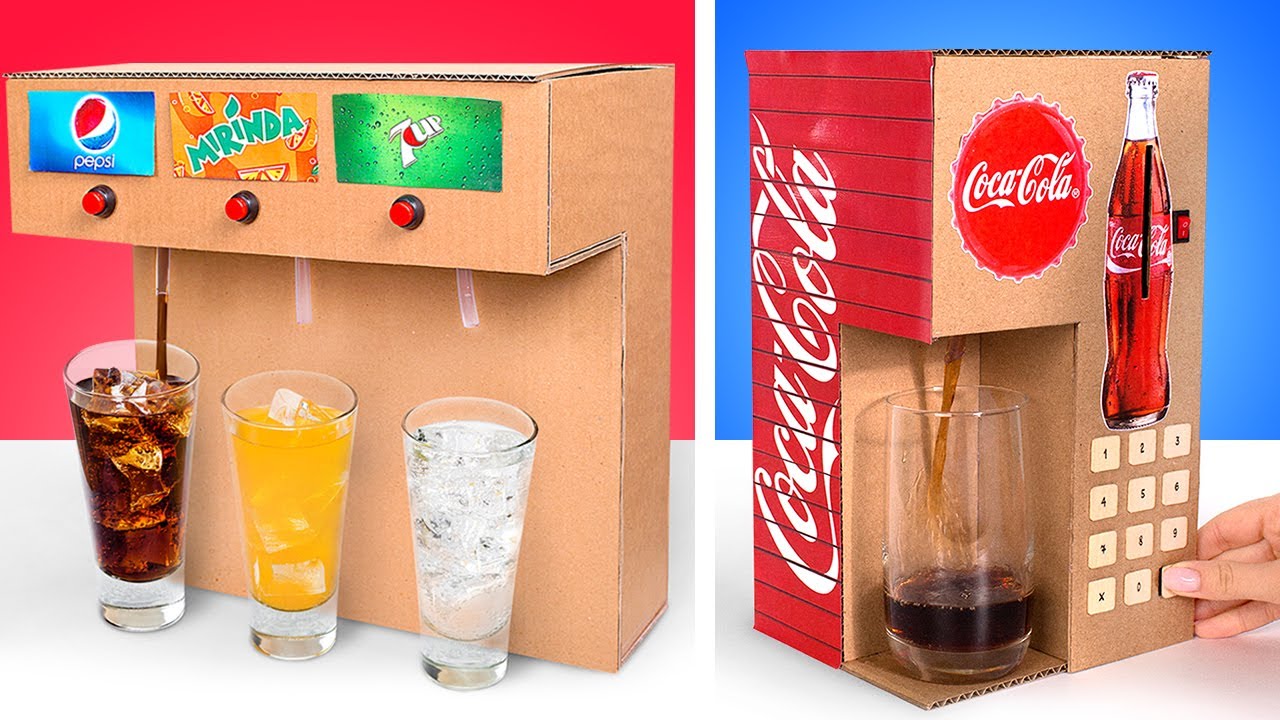 MIX AND DRINK! Cool DIY Drinks Machines From Cardboard 