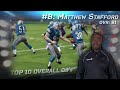 The Top 10 Overall QB's in Madden NFL 13 revealed by Ratings Correspondent Marshall Faulk!