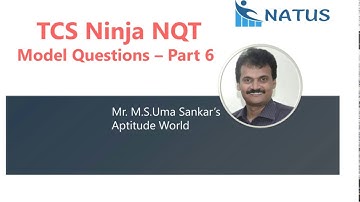 TCS Ninja NQT Model Questions Part - 6