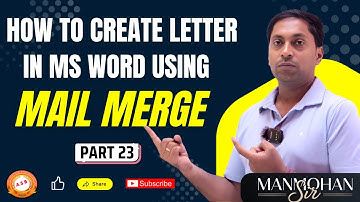 How to Use Mail Merge in MS Word | Create Letters Automatically | MS Word Mail Merge Tutorial