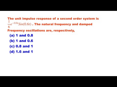 CONTROL SYSTEM SOLVED PROBLEM |FROM IMPULSE RESPONSE CALCULATE NATURAL FREQUENCY & DAMPED FREQUENCY