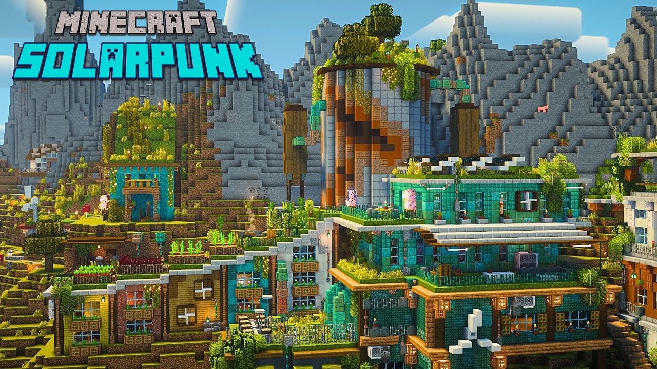 Expanding The City | Minecraft Solarpunk - YouTube