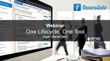 One Lifecycle, One Tool - Using Innoslate Throughout the Lifecycle