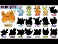 All 18 Types Pawmi | Pokémon Type Swap Animation | Max S