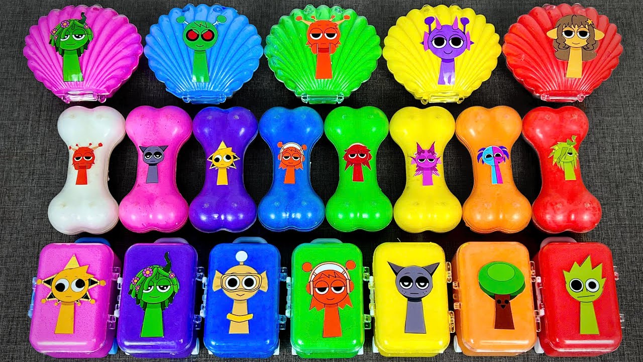 Incredibox Sprunki Slime & Clay ASMR – Satisfying Character Hunt in Shells, Dog Bones & Suitcases!